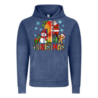 Vintage Denim 1st christmas santa and snowman Vintage Hoodie - Zillion Design Studio