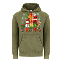 Vintage Olive 1st christmas santa and snowman Vintage Hoodie - Zillion Design Studio