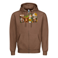 Chestnut longhaired cow coffee Zipper Hoodie - Jasminsmagicworld