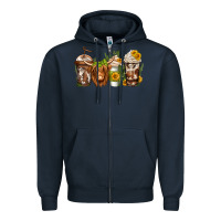 Navy longhaired cow coffee Zipper Hoodie - Jasminsmagicworld