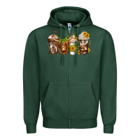Sports Green longhaired cow coffee Zipper Hoodie - Jasminsmagicworld