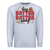 Heather Grey hey batter batter swing Premium Sweatshirt - MaliasSmallBusiness