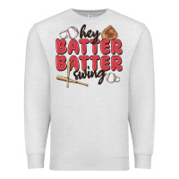 Oatmeal Heather hey batter batter swing Premium Sweatshirt - MaliasSmallBusiness