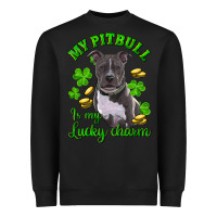 Black St. Patrick's Day My Pitbull Is My Lucky Charm Heavyweight Sweatshirt - RanaPortraitStore