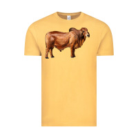 Vintage Mustard brahman bull Vintage Tee - RanaPortraitStore