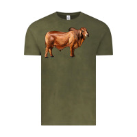 Vintage Olive brahman bull Vintage Tee - RanaPortraitStore