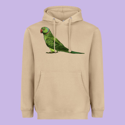 Ring Necked Parakeet Heavyweight Hoodie Designed By Lillyallendesigns