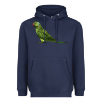 Navy Ring Necked Parakeet Heavyweight Hoodie - LillyAllenDesigns