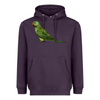 Plum Ring Necked Parakeet Heavyweight Hoodie - LillyAllenDesigns