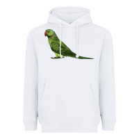 White Ring Necked Parakeet Heavyweight Hoodie - LillyAllenDesigns