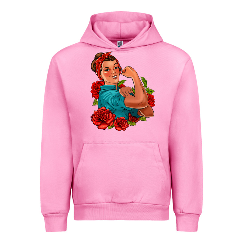 Hispanic Strong Woman With Roses Urban Hoodie by Jasminsmagicworld | Teevron