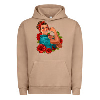 Pigment Burro hispanic strong woman with roses Urban Hoodie - Jasminsmagicworld