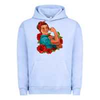 Pigment Grape Ice hispanic strong woman with roses Urban Hoodie - Jasminsmagicworld
