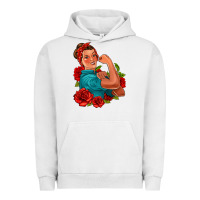 Pigment Lunar Rock hispanic strong woman with roses Urban Hoodie - Jasminsmagicworld
