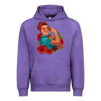 Tulip hispanic strong woman with roses Urban Hoodie - Jasminsmagicworld