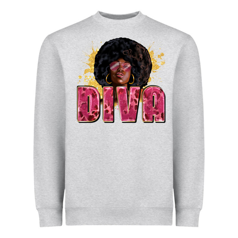 Diva Heavyweight Sweatshirt by Zillion Design Studio | Teevron