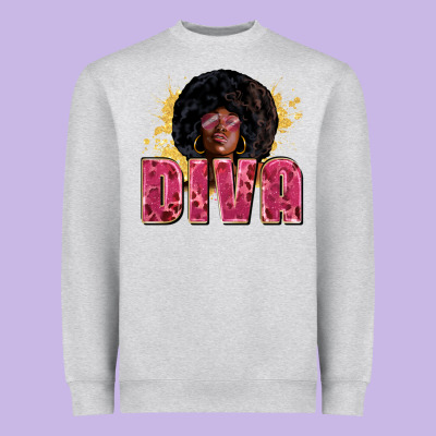 Diva Heavyweight Sweatshirt Designed By Zillion Design Studio