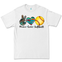White peace love softball Premium Tee - Artiststas