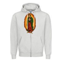 Dove Grey our lady of Guadalupe Zipper Hoodie - JahusDesignShop