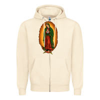 Sandshell our lady of Guadalupe Zipper Hoodie - JahusDesignShop
