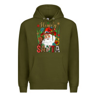 Army Green Howdy Santa Premium Hoodie - NancyCooperArtShop