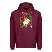 Burgundy Howdy Santa Premium Hoodie - NancyCooperArtShop