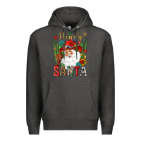 Charcoal Heather Howdy Santa Premium Hoodie - NancyCooperArtShop