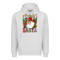 Dove Grey Howdy Santa Premium Hoodie - NancyCooperArtShop