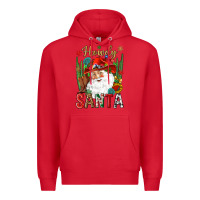 Red Howdy Santa Premium Hoodie - NancyCooperArtShop