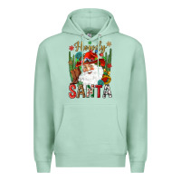 Seafoam Howdy Santa Premium Hoodie - NancyCooperArtShop