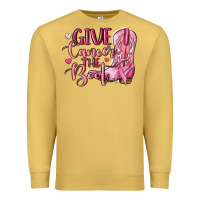 Antique Gold give cancer the boot Premium Sweatshirt - MaliasSmallBusiness