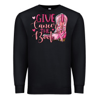 Black give cancer the boot Premium Sweatshirt - MaliasSmallBusiness