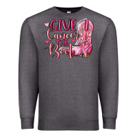 Charcoal Heather give cancer the boot Premium Sweatshirt - MaliasSmallBusiness