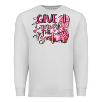 Dove Grey give cancer the boot Premium Sweatshirt - MaliasSmallBusiness