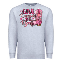 Heather Grey give cancer the boot Premium Sweatshirt - MaliasSmallBusiness