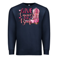 Navy give cancer the boot Premium Sweatshirt - MaliasSmallBusiness