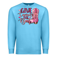 Ocean Blue give cancer the boot Premium Sweatshirt - MaliasSmallBusiness