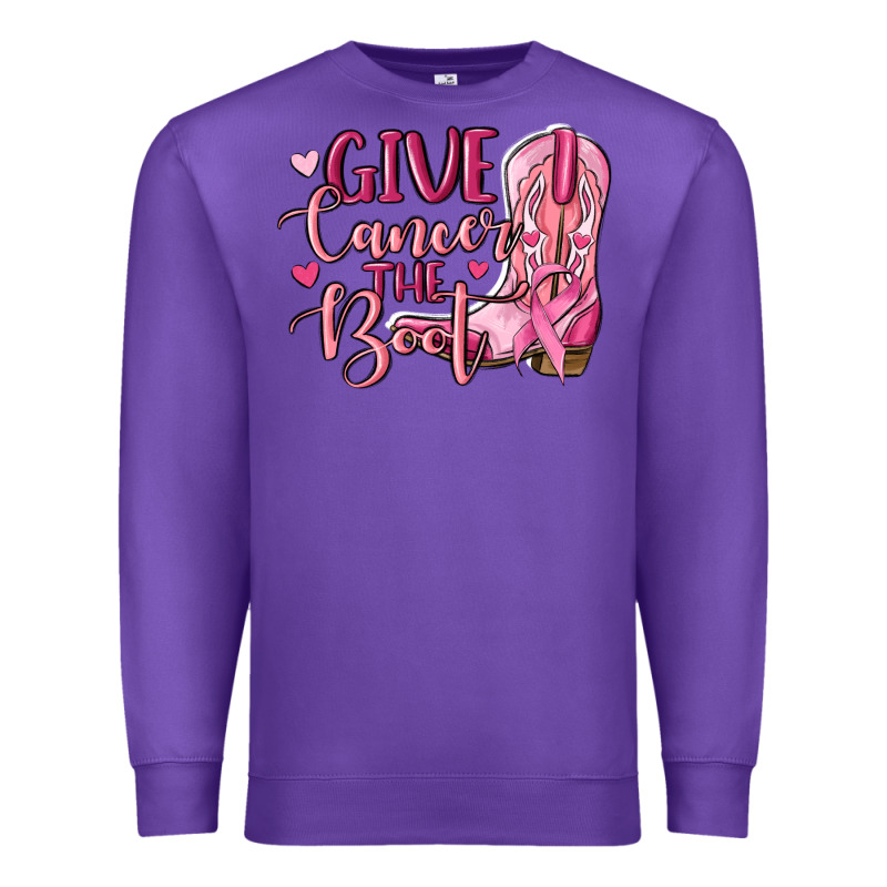 Give Cancer The Boot Premium Sweatshirt by MaliasSmallBusiness | Teevron