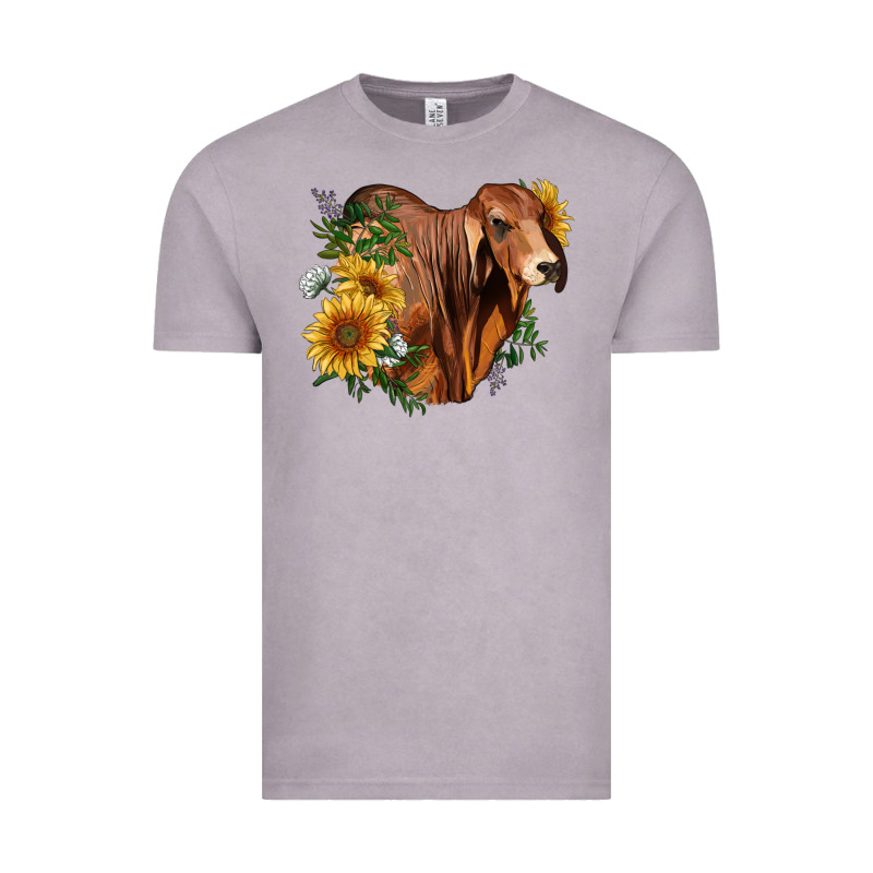 Brahman Bull With Sunflowers Vintage Tee by RanaPortraitStore | Teevron