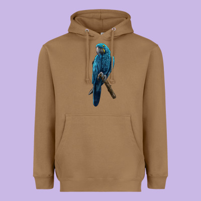 Hyacinth Macaw Heavyweight Hoodie Designed By Lillyallendesigns
