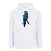 White Hyacinth Macaw Heavyweight Hoodie - LillyAllenDesigns