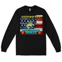 Black fishing dad like a regular but cooler Long Sleeve Tee - HRA Design Shop