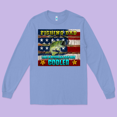 Fishing Dad Like A Regular But Cooler Long Sleeve Tee Designed By Hra Design Shop