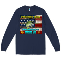 Navy fishing dad like a regular but cooler Long Sleeve Tee - HRA Design Shop