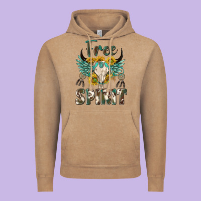 Western Boho Free Spirit Vintage Hoodie Designed By Texasbilliewilder