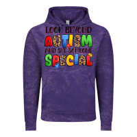 Cloud Purple look beyond autism and see someone special Vintage Hoodie - JahusDesignShop