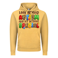 Vintage Mustard look beyond autism and see someone special Vintage Hoodie - JahusDesignShop