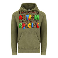 Vintage Olive look beyond autism and see someone special Vintage Hoodie - JahusDesignShop