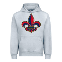 Heather Grey louisiana fleur de lis Urban Hoodie - BarkalooDesign