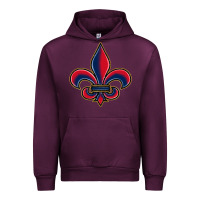 Mauve Wine louisiana fleur de lis Urban Hoodie - BarkalooDesign